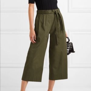 J. Crew Cotton Poplin Cropped Green Pants 478